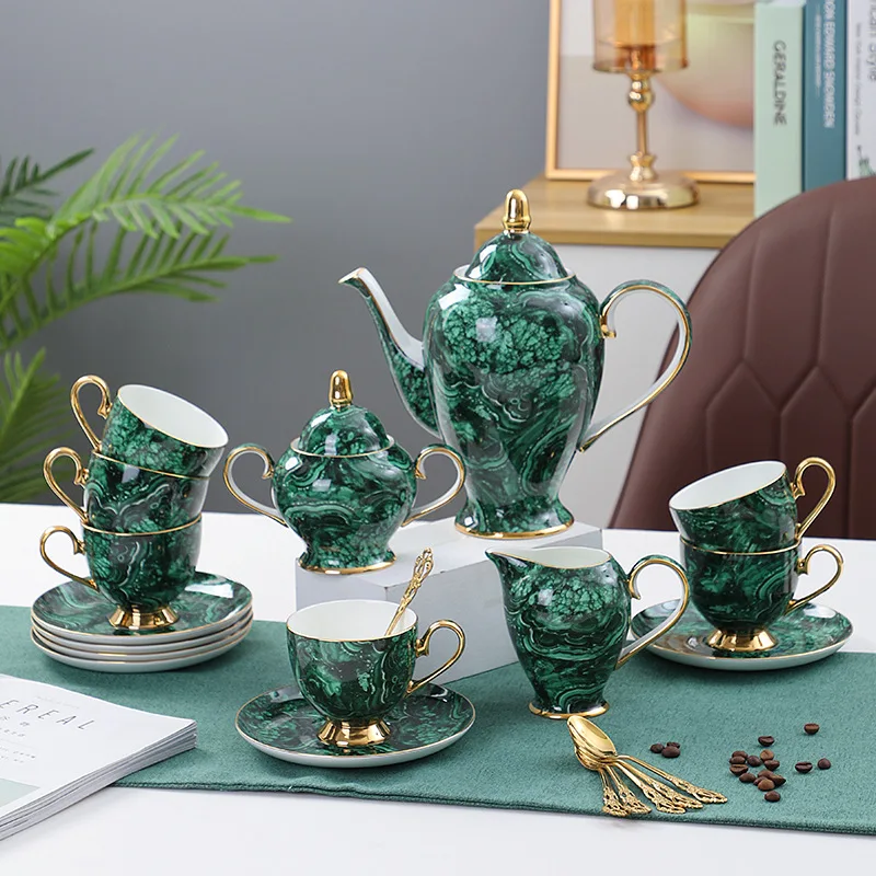 Coffee Tea Creamer - 北欧高級ボーンチャイナコーヒーカップセット磁器ティーセット高度なカップセラミックマグシュガーボウルクリーマーティーポットコーヒーポットドリンクウェア