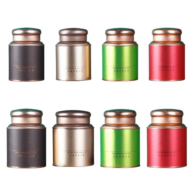 Coffee Tea Sugar Canisters - 652F ポータブル茶筒気密ブリキキャディボックス家庭用キッチン旅行車用