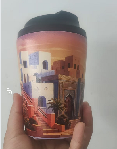 Coffee Tea Picture - カスタムロゴ入りコーヒーカフェタンブラー水筒ミルクティーパターン12オンス保温真空カップ車用マグ水筒タンブラーカップ
