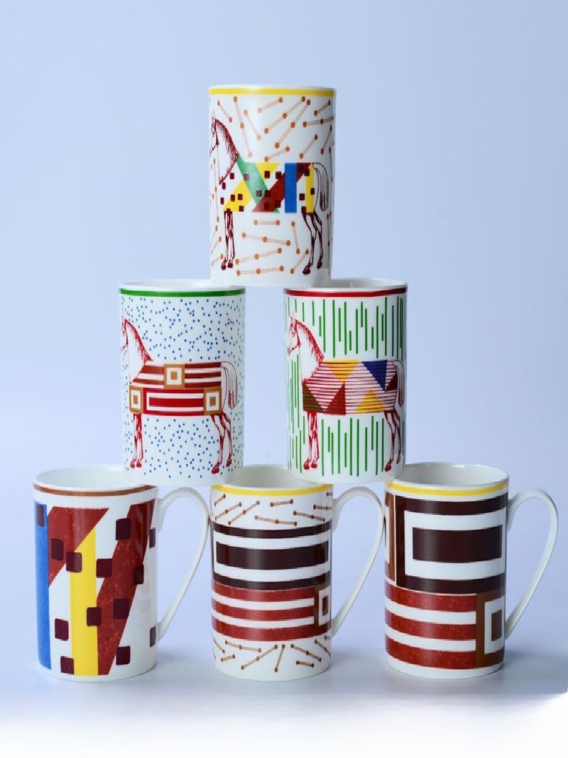 Morning Tea Coffee - クリエイティブプリント東洋風ボーンチャイナマグカップ オフィス/自宅用 朝食ティーカップ 耐久性のあるセラミック製飲料カップ 蓋なし 300ml