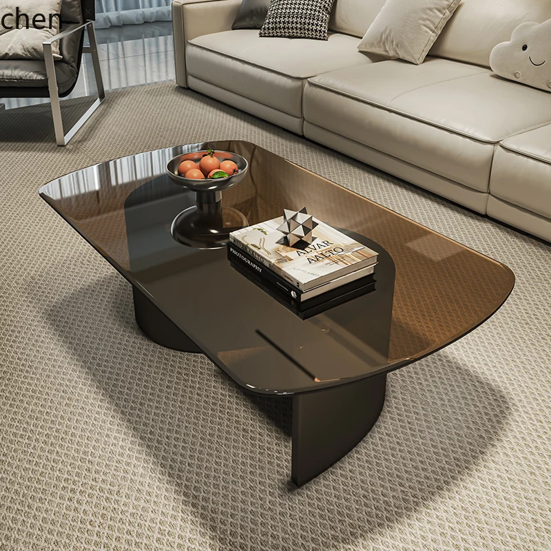 H5.26 高級クリエイティブガラスコーヒーテーブル ライト - Coffee Tea Home のレビューと価格