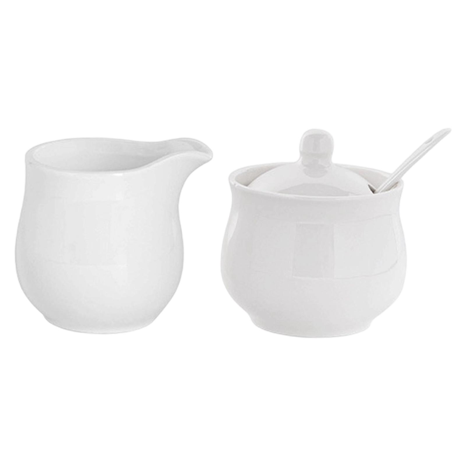レトロな陶器製砂糖入れとクリームピッチャーセット、頑丈な磁器 - Coffee Tea Creamer のレビューと価格