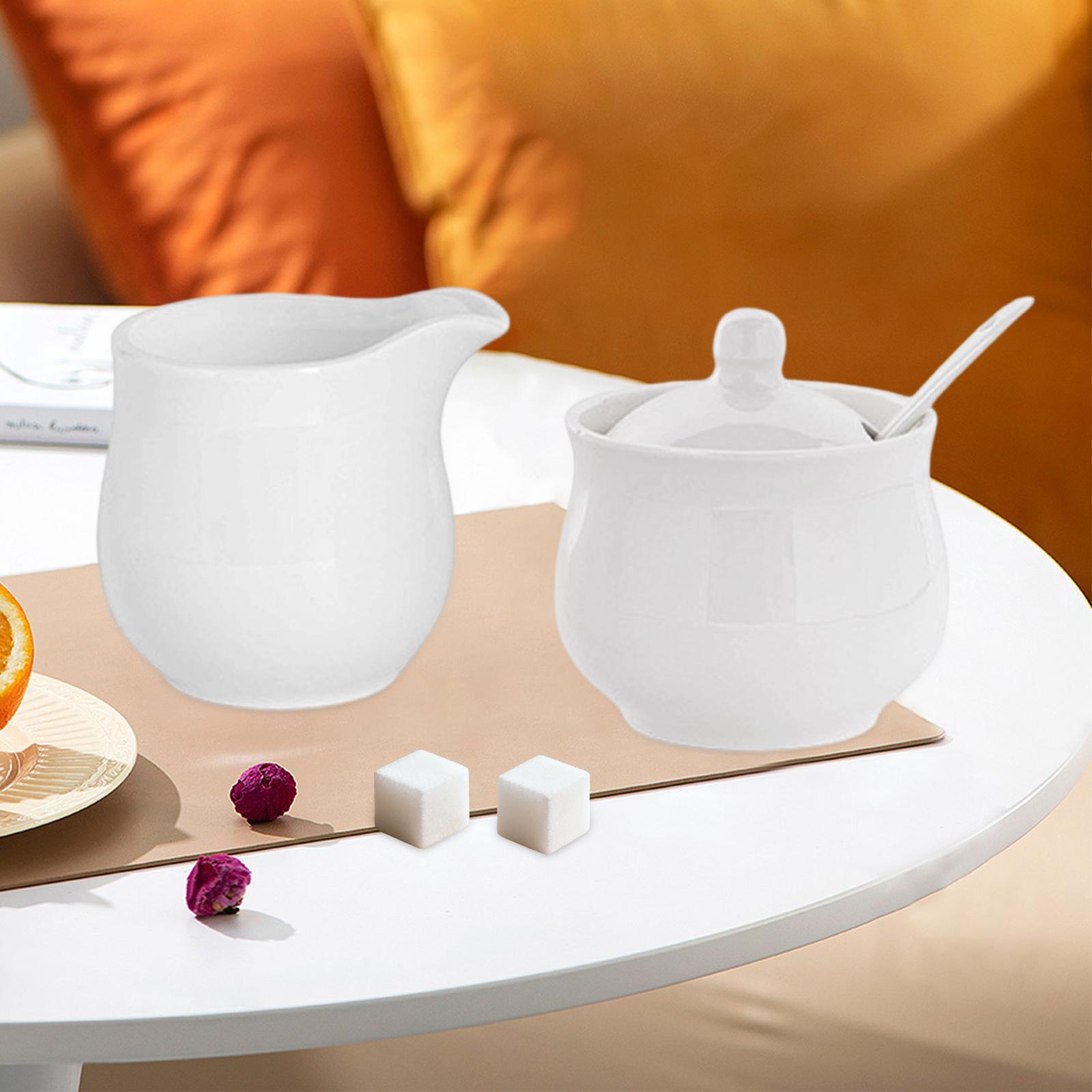 レトロな陶器製砂糖入れとクリームピッチャーセット、頑丈な磁器 - Coffee Tea Creamer のレビューと価格