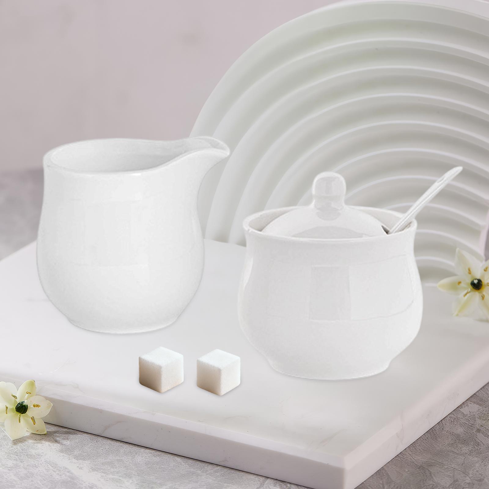 レトロな陶器製砂糖入れとクリームピッチャーセット、頑丈な磁器 - Coffee Tea Creamer のレビューと価格