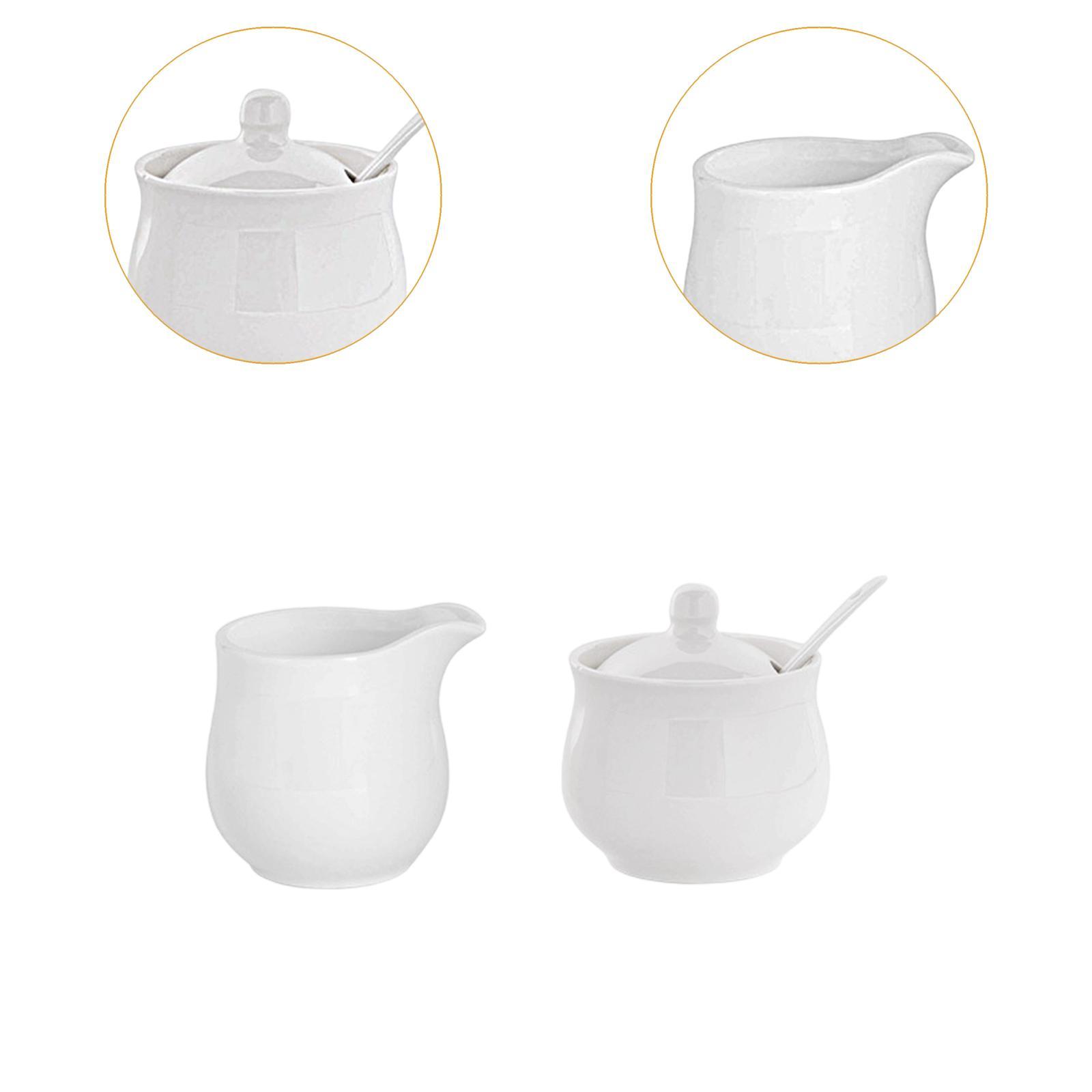 レトロな陶器製砂糖入れとクリームピッチャーセット、頑丈な磁器 - Coffee Tea Creamer のレビューと価格