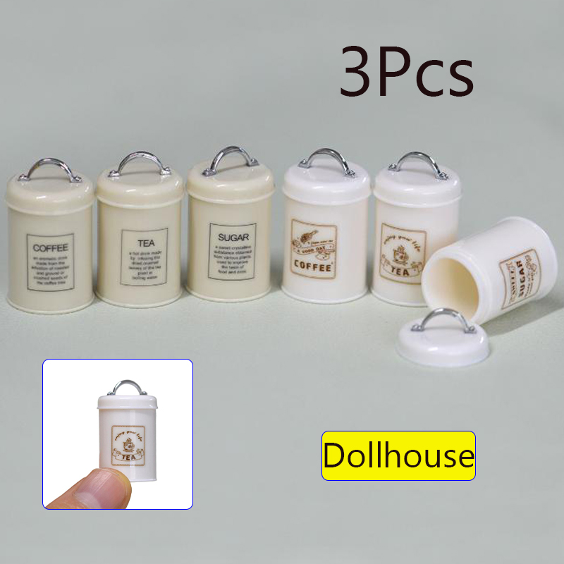 3 個ミニチュアドールハウスミニ食品/紅茶/コーヒー缶ラウン - Coffee Tea & Espresso Appliances のレビューと価格