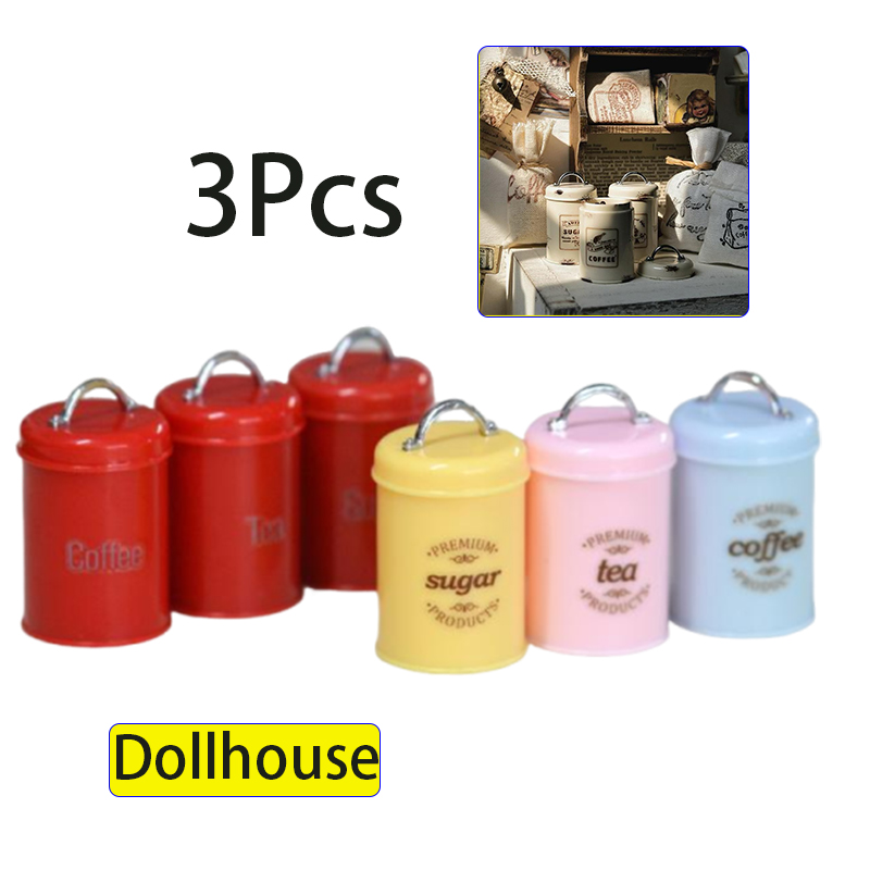 3 個ミニチュアドールハウスミニ食品/紅茶/コーヒー缶ラウン - Coffee Tea & Espresso Appliances のレビューと価格