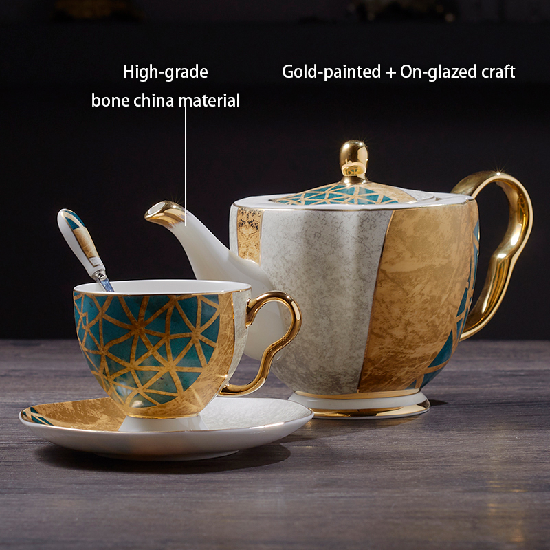 金の象眼細工,セラミックカップ,シュガーボウル,ティーポット - Coffee Tea Creamer のレビューと価格
