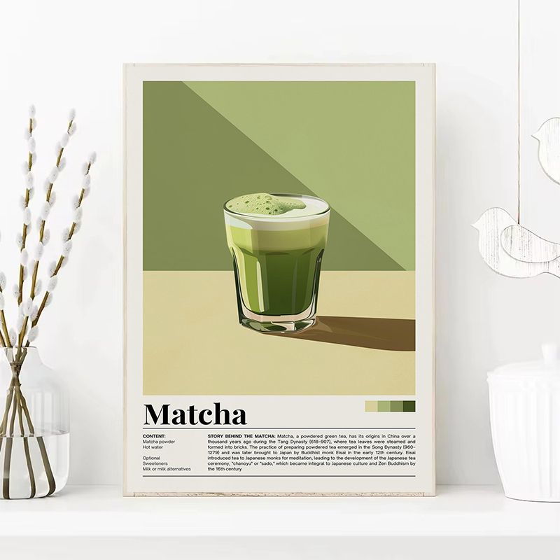 ヴィンテージコーヒーポスター,バブルティー,抹茶,コルタド, - Coffee Tea Picture のレビューと価格