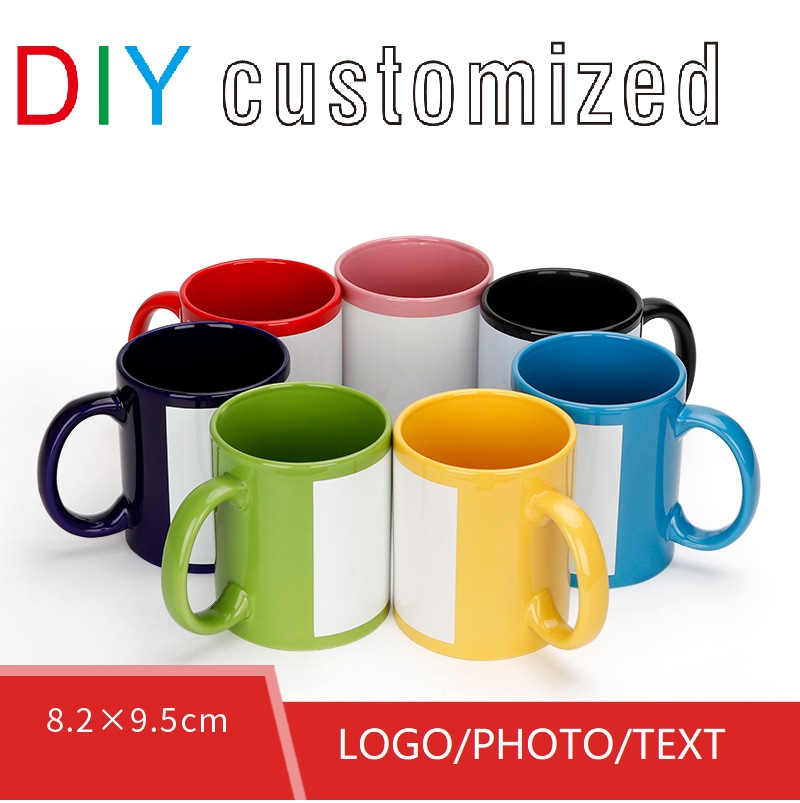 ブラックカップ DIY ロゴセラミック 350 ミリリットル - Coffee Tea Picture のレビューと価格