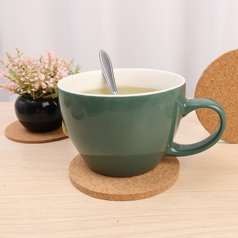 天然木製丸型コルクコースター DIY丸型クラフト ドリンク用 - Coffee Tea Holders のレビューと価格