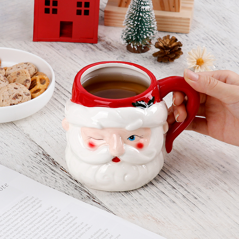 クリスマス3Dサンタセラミックマグカップ530mlお祝い用コ - Coffee Tea Festival のレビューと価格