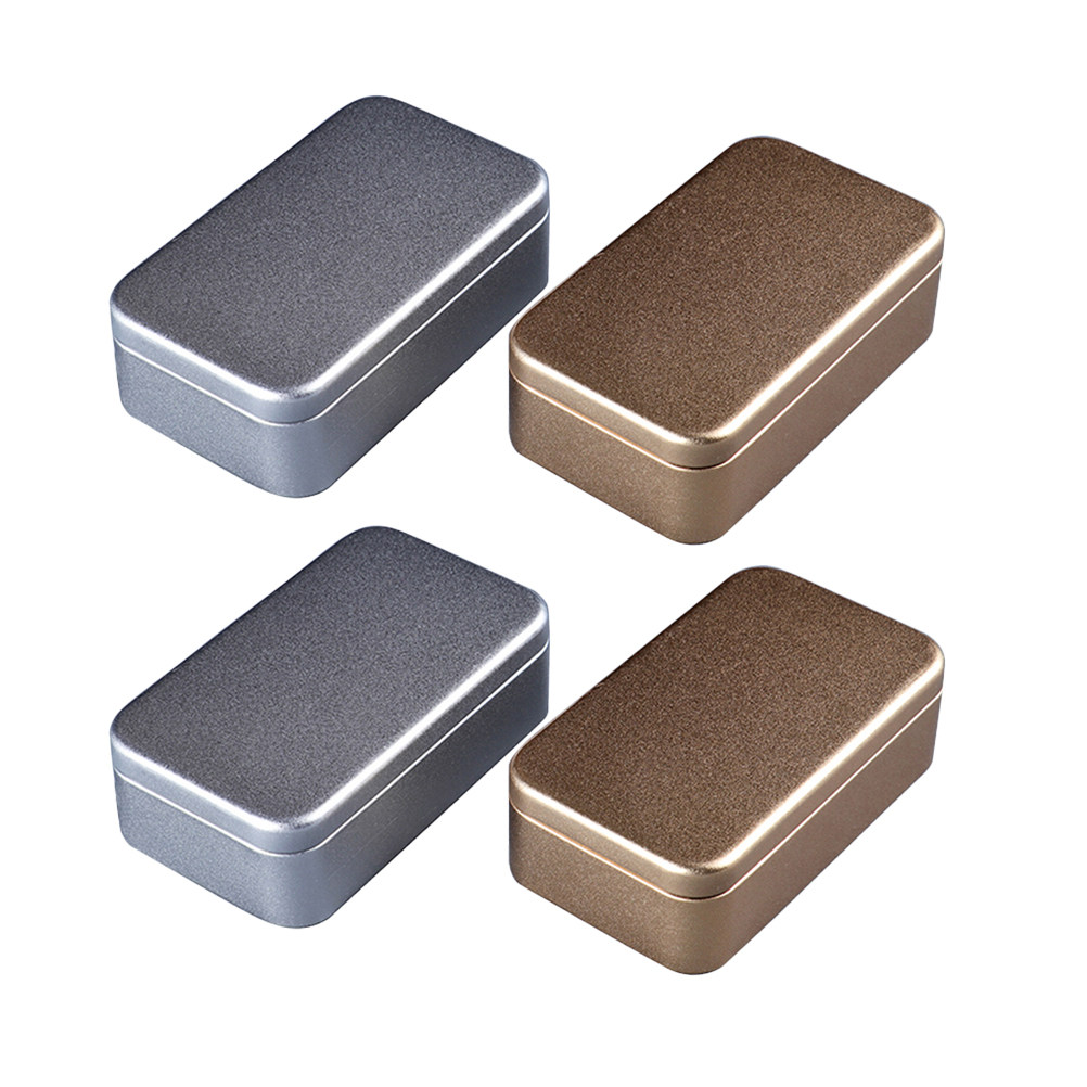 4個入り金属製名刺収納ボックス、携帯用密閉ミニスクエアキャニ - Coffee Tea Sugar Canisters のレビューと価格