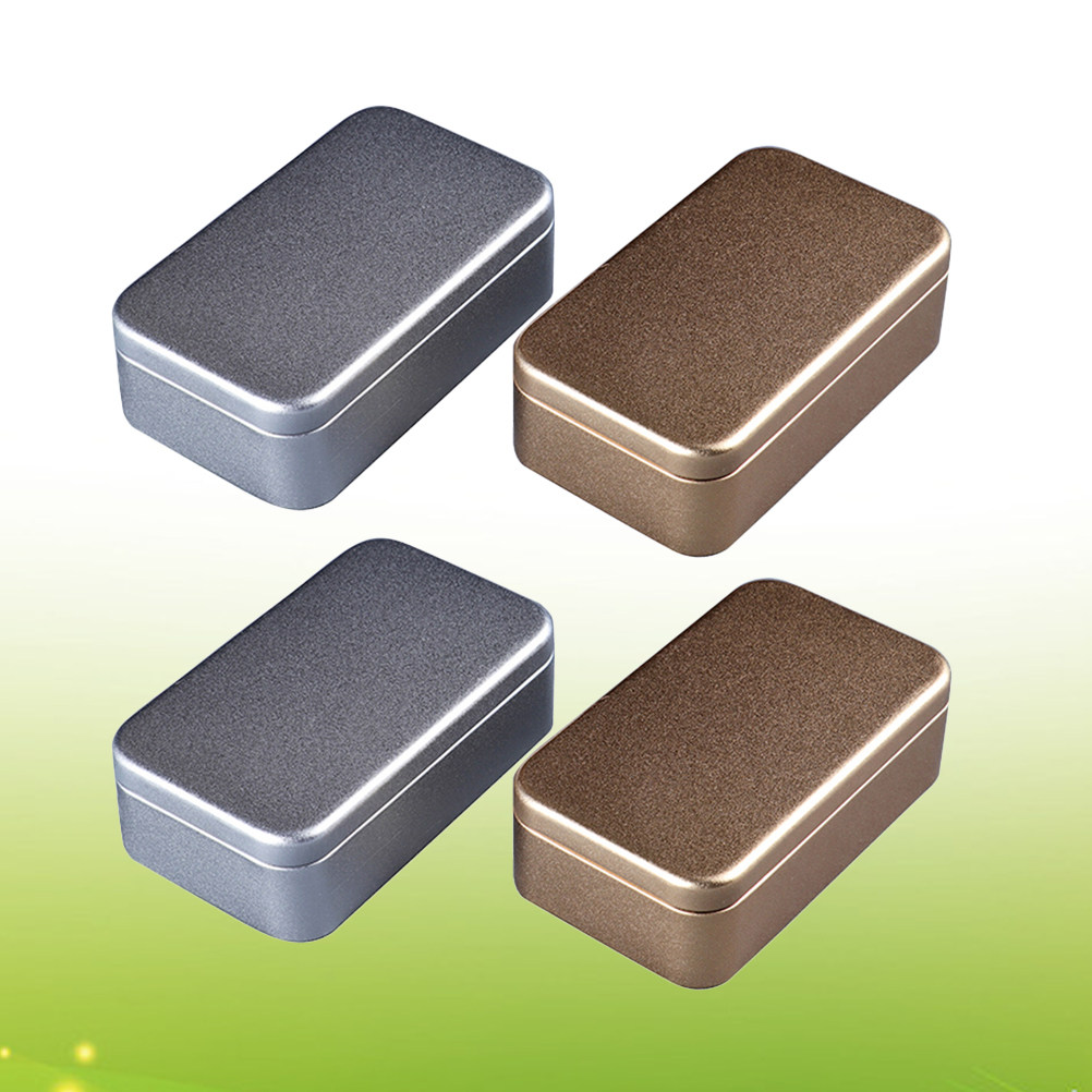 4個入り金属製名刺収納ボックス、携帯用密閉ミニスクエアキャニ - Coffee Tea Sugar Canisters のレビューと価格
