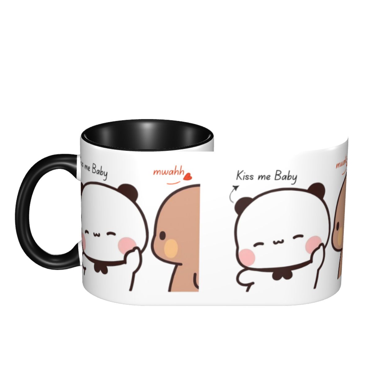 パーソナライズされた「キスミー・ベイビー・ムワ・ブブ・ドゥド - Coffee Tea You And Me のレビューと価格