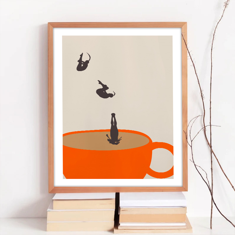 印刷された芸術のためのコーヒーとティーカップの壁の芸術,キャ - Coffee Tea Picture のレビューと価格