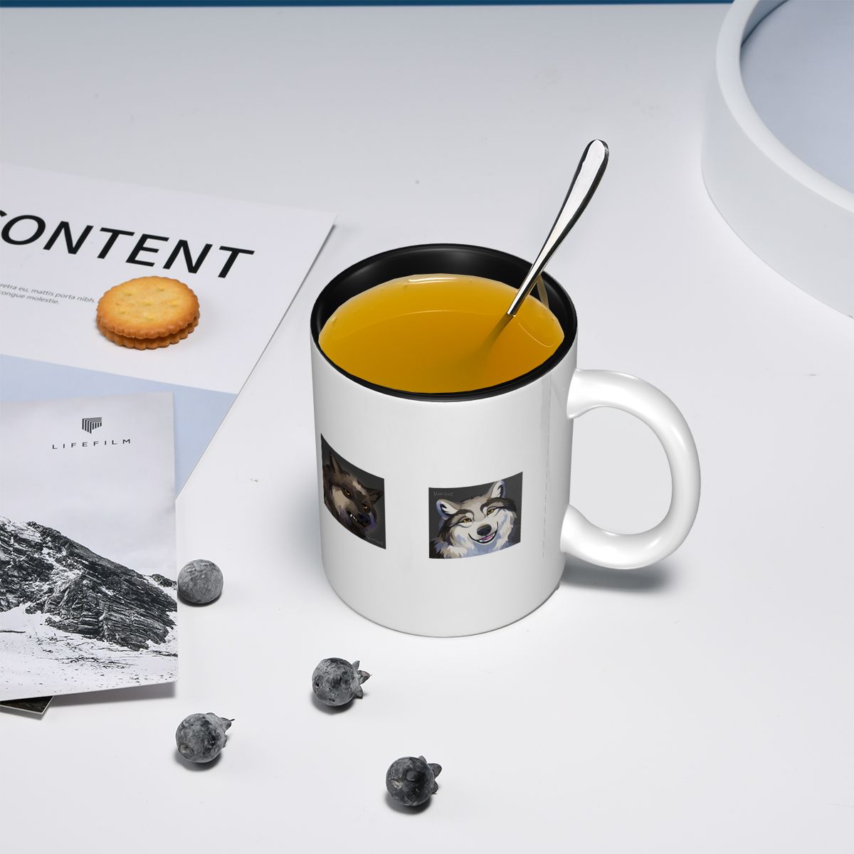 WolfQuest モーニングフェイスマグ面白いセラミックコ - Morning Tea Coffee のレビューと価格