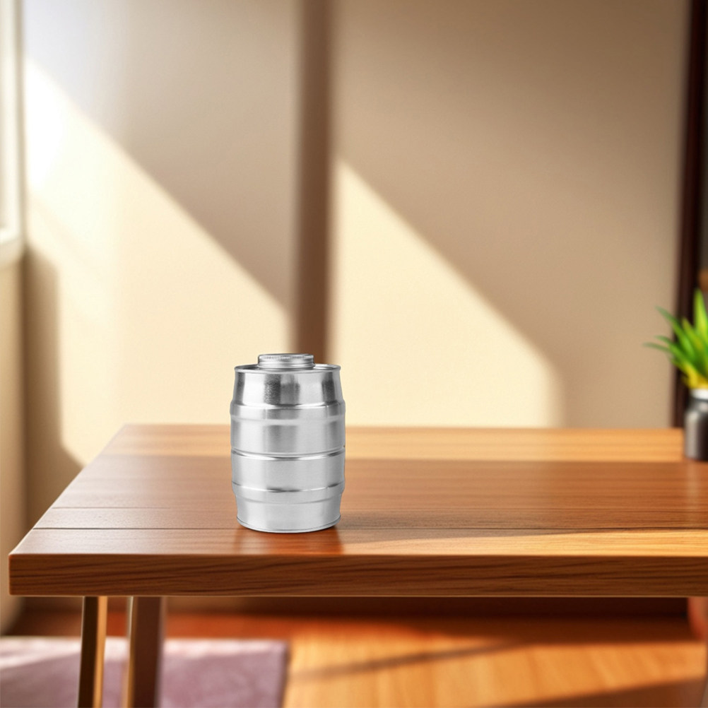 レトロなワイン樽型のブリキ製コーヒー容器、豆、挽いたコーヒー - Coffee Tea Sugar Canisters のレビューと価格