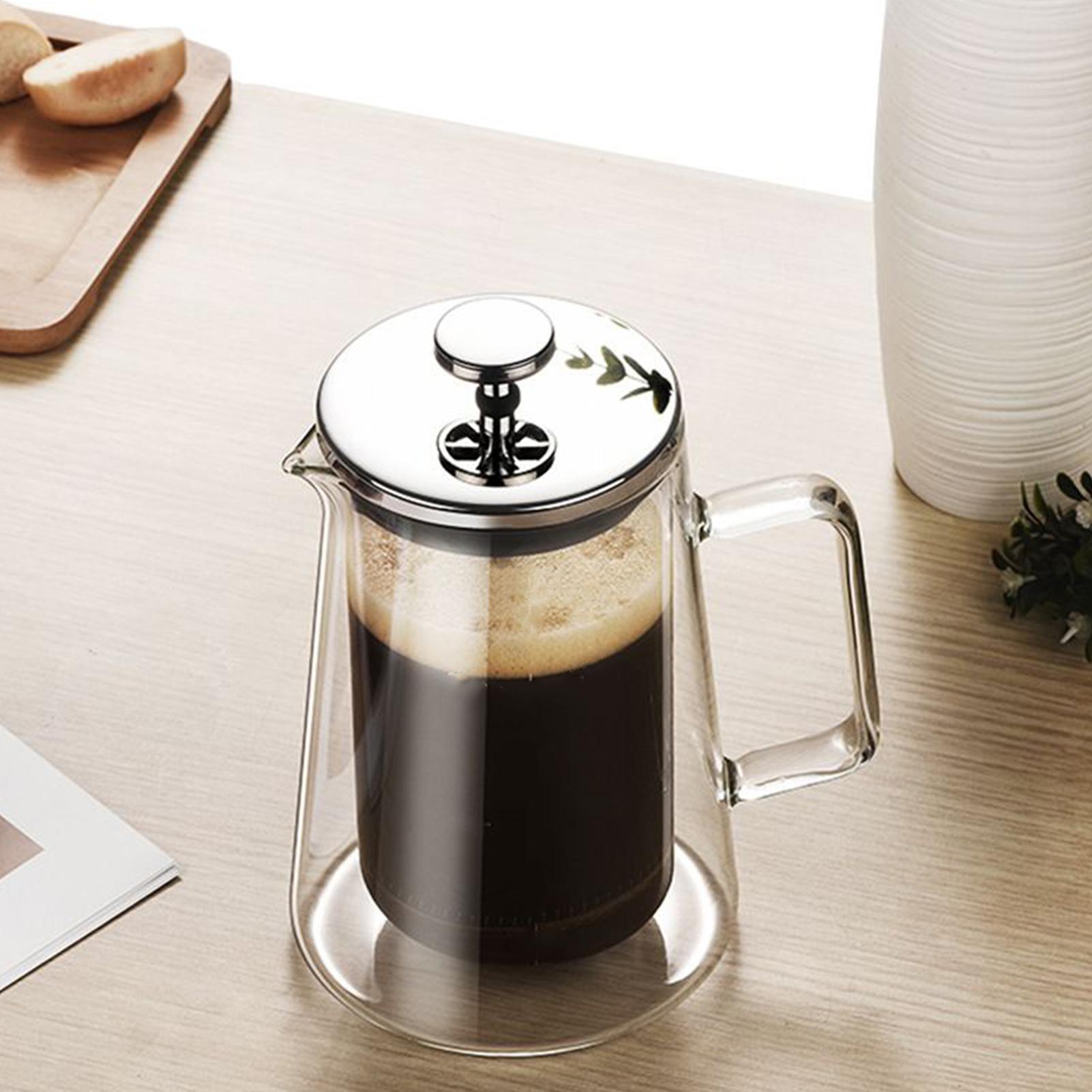 コーヒープレス ガラス ステンレス鋼 二重壁断熱ケトル フレ - Coffee Tea Home のレビューと価格