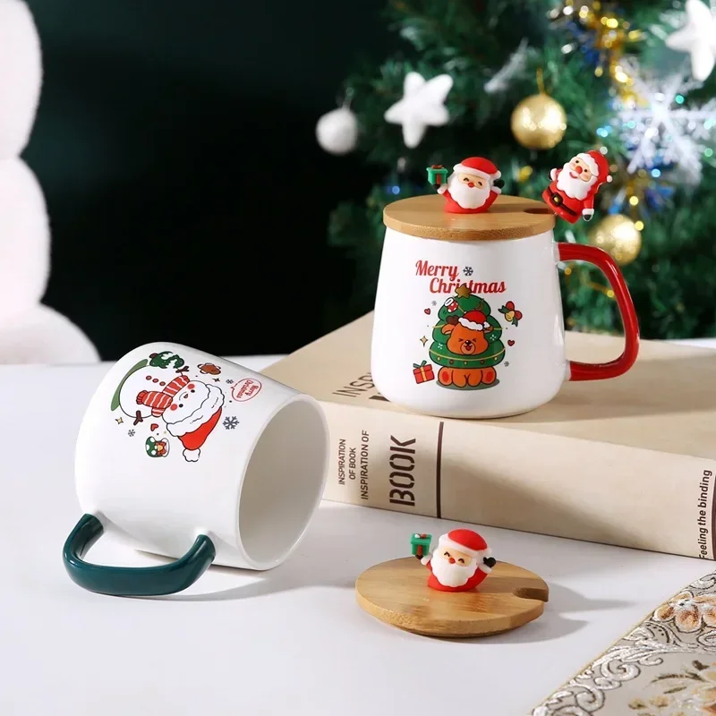 クリスマスをテーマにしたセラミックマグカップセット（蓋とスプ - Coffee Tea Festival のレビューと価格