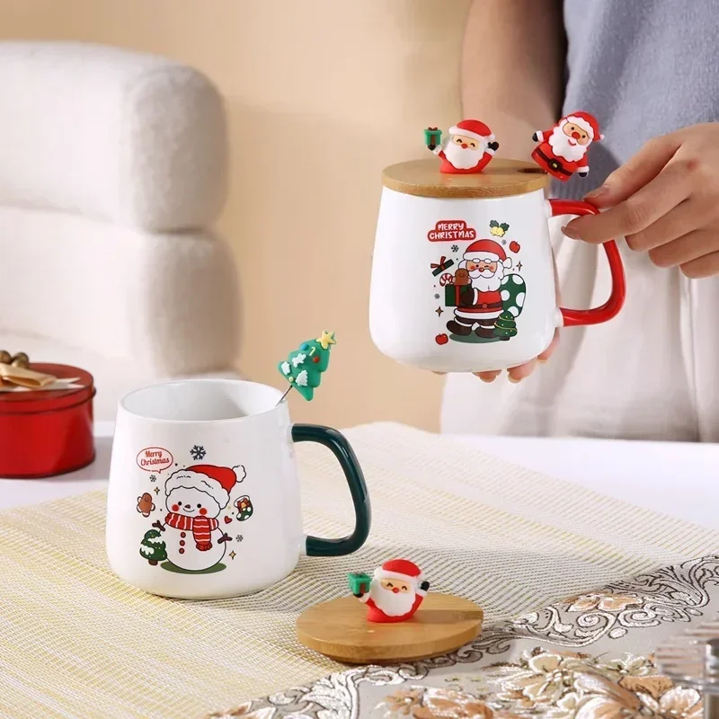 クリスマスをテーマにしたセラミックマグカップセット（蓋とスプ - Coffee Tea Festival のレビューと価格