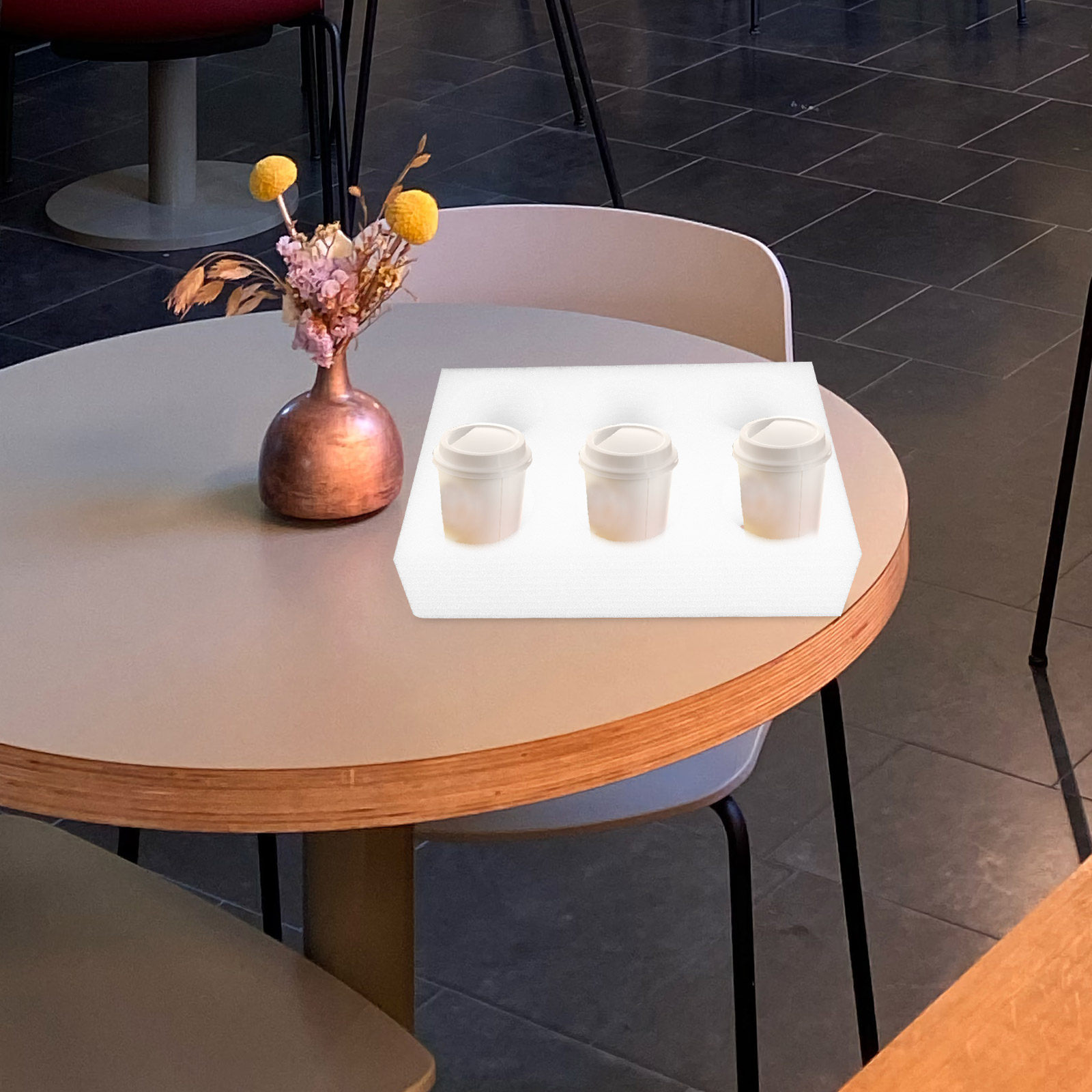 2個入り飲料カップホルダートレイ、多穴ドリンクキャリア、コー - Coffee Tea Holders のレビューと価格