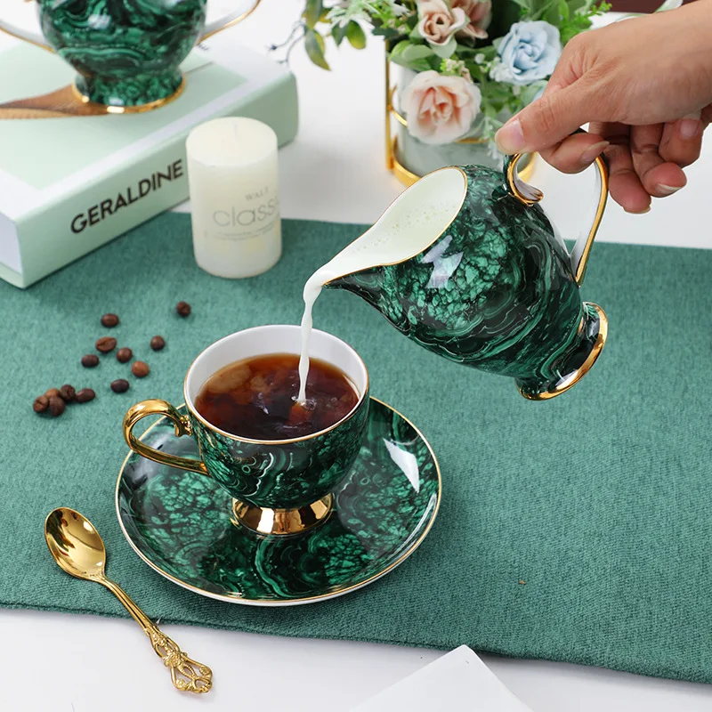 北欧高級ボーンチャイナコーヒーカップセット磁器ティーセット高 - Coffee Tea Creamer のレビューと価格