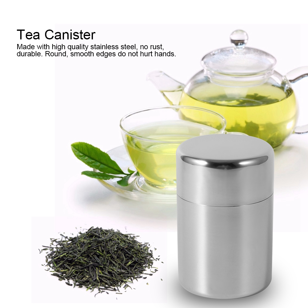 ステンレス製のお茶の葉のキャニスター,野菜や紅茶用の容器,砂 - Coffee Tea Sugar Canisters のレビューと価格