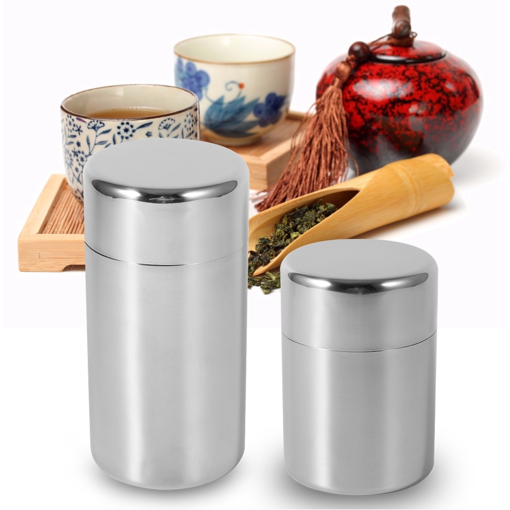ステンレス製のお茶の葉のキャニスター,野菜や紅茶用の容器,砂 - Coffee Tea Sugar Canisters のレビューと価格