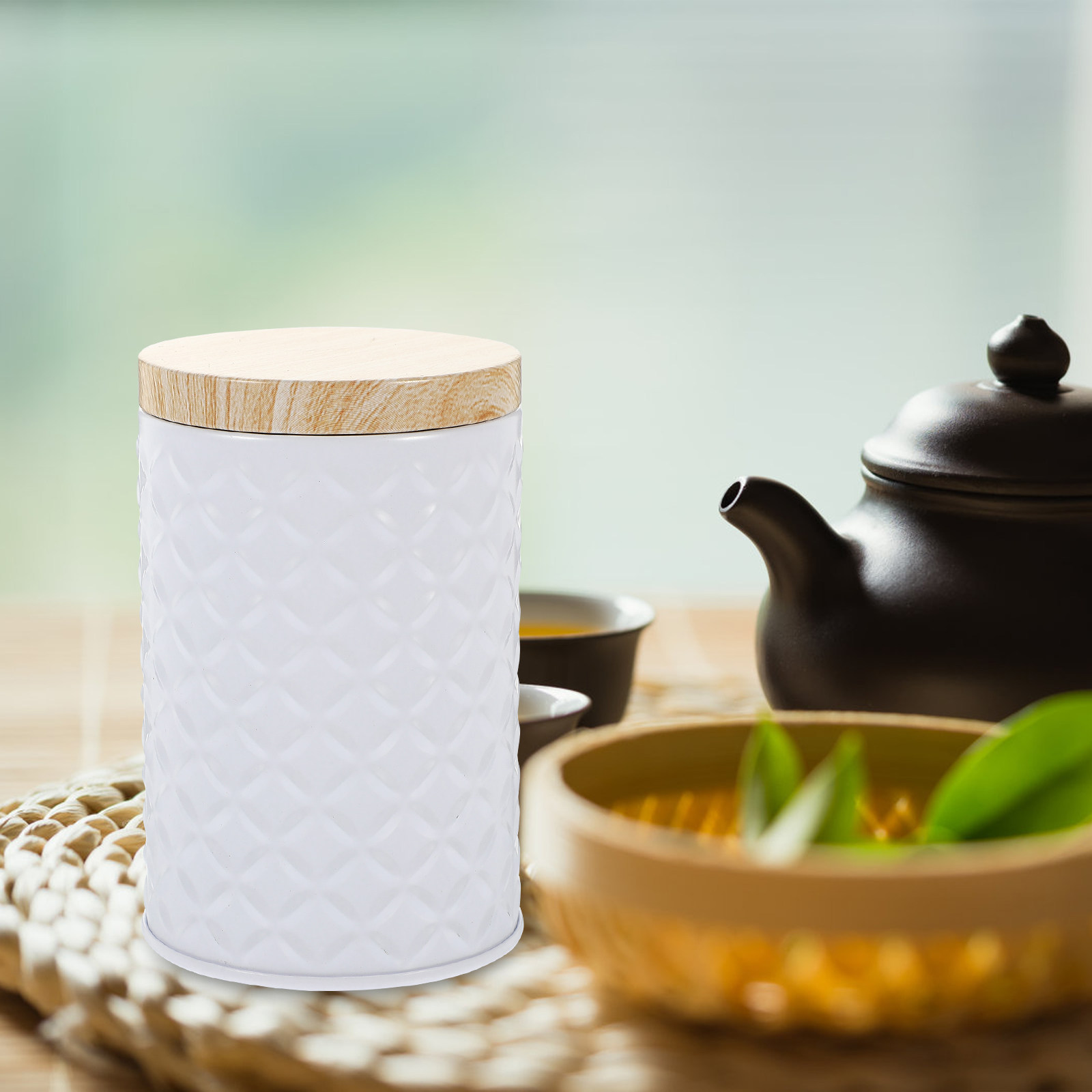 食品グレードのブリキ製保存容器2個セット、漏れ防止蓋付き、ス - Coffee Tea Sugar Canisters のレビューと価格