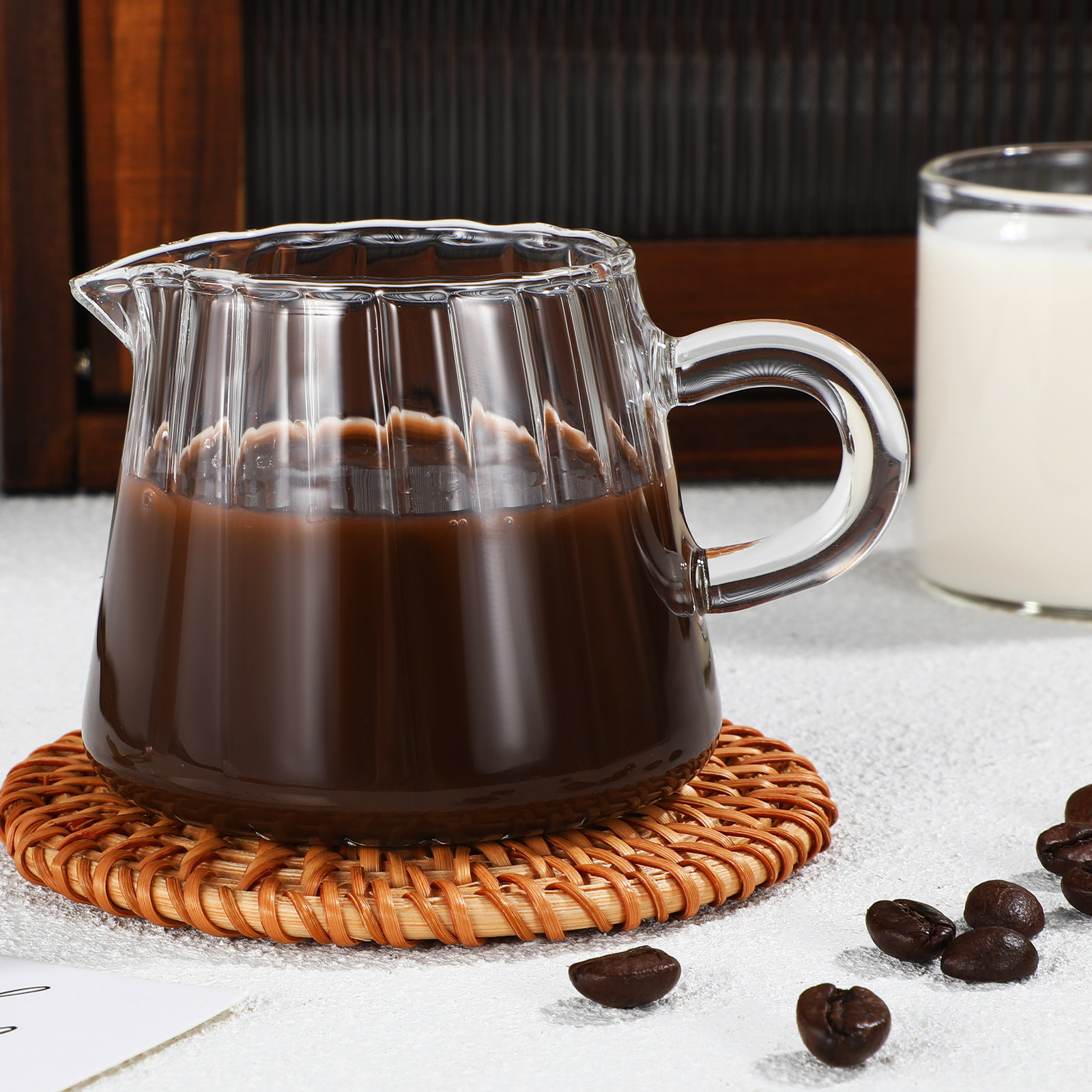 ガラス製クリームピッチャー 丈夫なミルク泡立て器 適切な容量 - Coffee Tea Creamer のレビューと価格