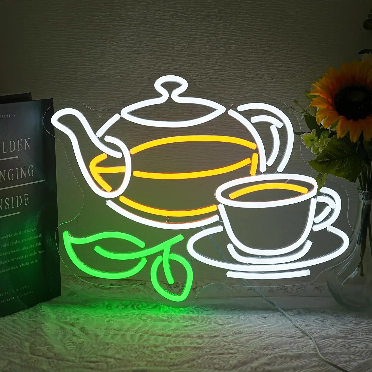 ティーネオンサイン ティーポットライト ドリンクサイン ティ - Coffee Tea Plantation のレビューと価格