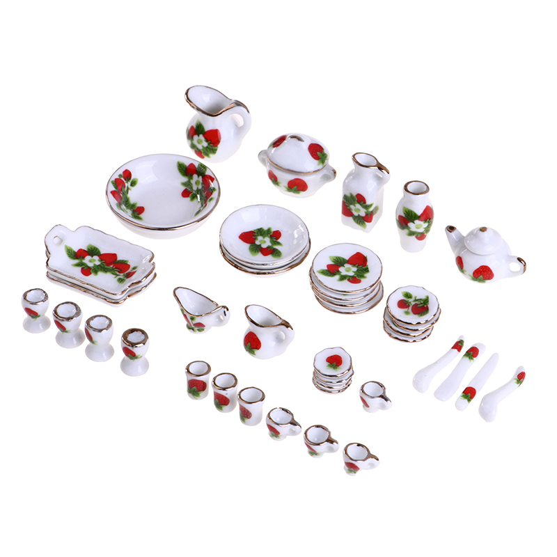 1セット1:12ミニチュアドールハウス花パッテン磁器コーヒー - Coffee Tea Games のレビューと価格