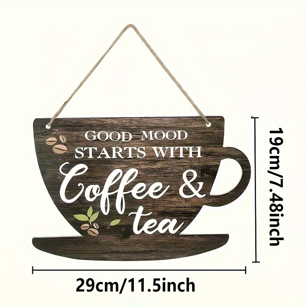 素朴なコーヒー&ティー木製看板1個、11.8インチの農家のキ - Coffee Tea Festival のレビューと価格