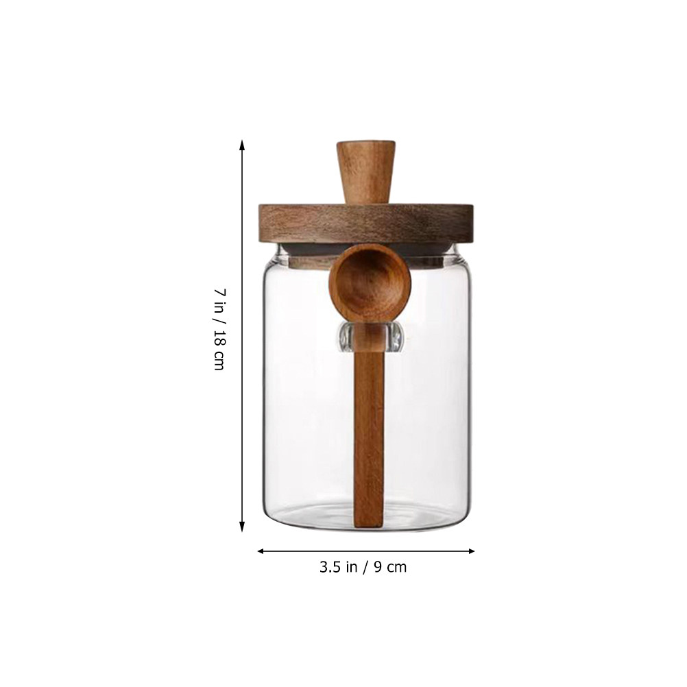 ガラス製コーヒー豆保存容器 密閉木製蓋付き 漏れ防止 キッチ - Coffee Tea Sugar Canisters のレビューと価格