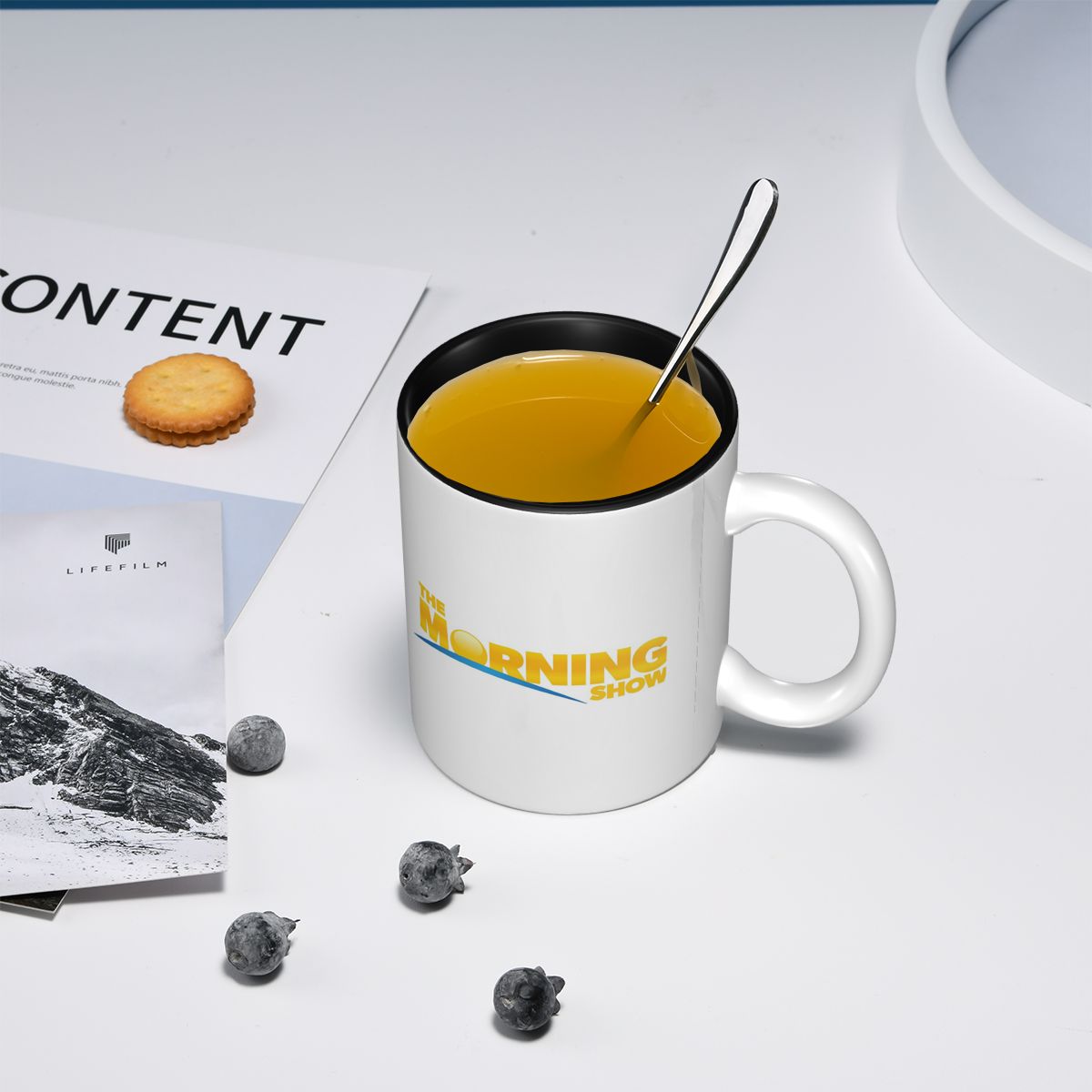 モーニングショーロゴベクターグラデーションマグ面白いセラミッ - Morning Tea Coffee のレビューと価格