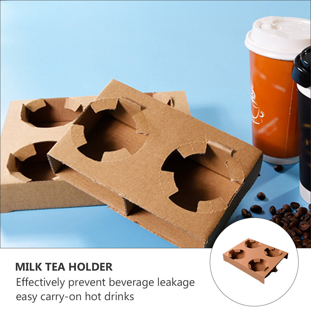 10 個環境に優しい生分解性紙ドリンクキャリアトレイコーヒー - Coffee Tea Holders のレビューと価格