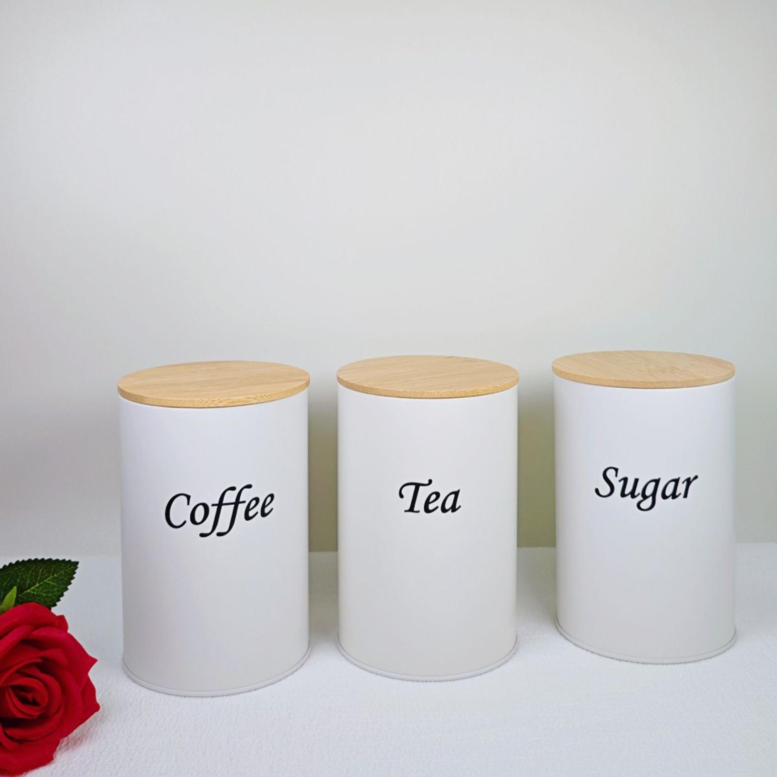 茶筒 3 個 1200 ミリリットル大容量食品オーガナイザー - Coffee Tea Creamer のレビューと価格