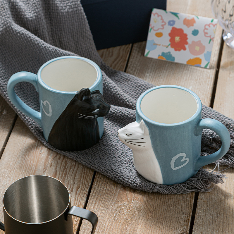 1個 キスキャット セラミックマグカップ カップル用、結婚記 - Morning Tea Coffee のレビューと価格