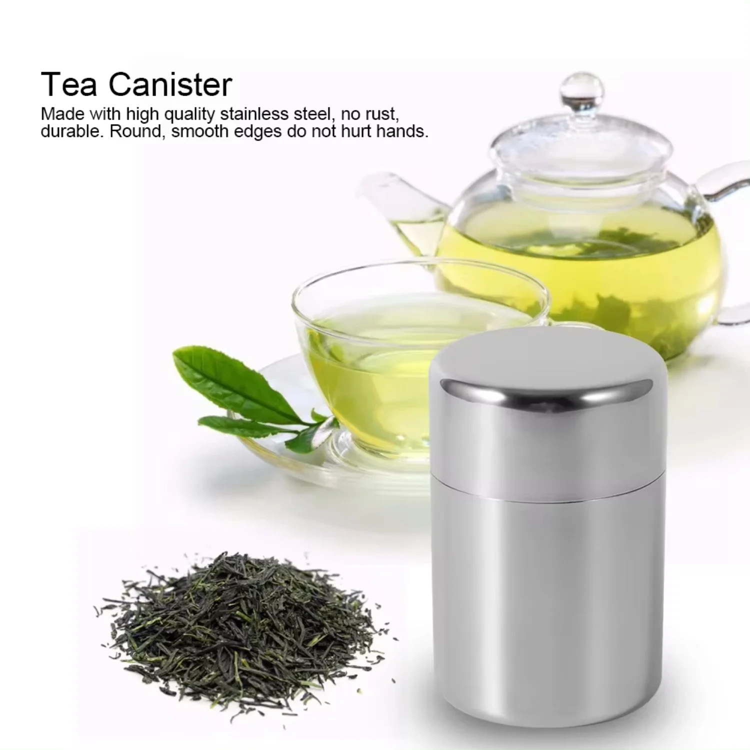 ステンレス製茶葉缶キャニスター容器 家庭用キッチンキャニスタ - Coffee Tea Sugar Canisters のレビューと価格