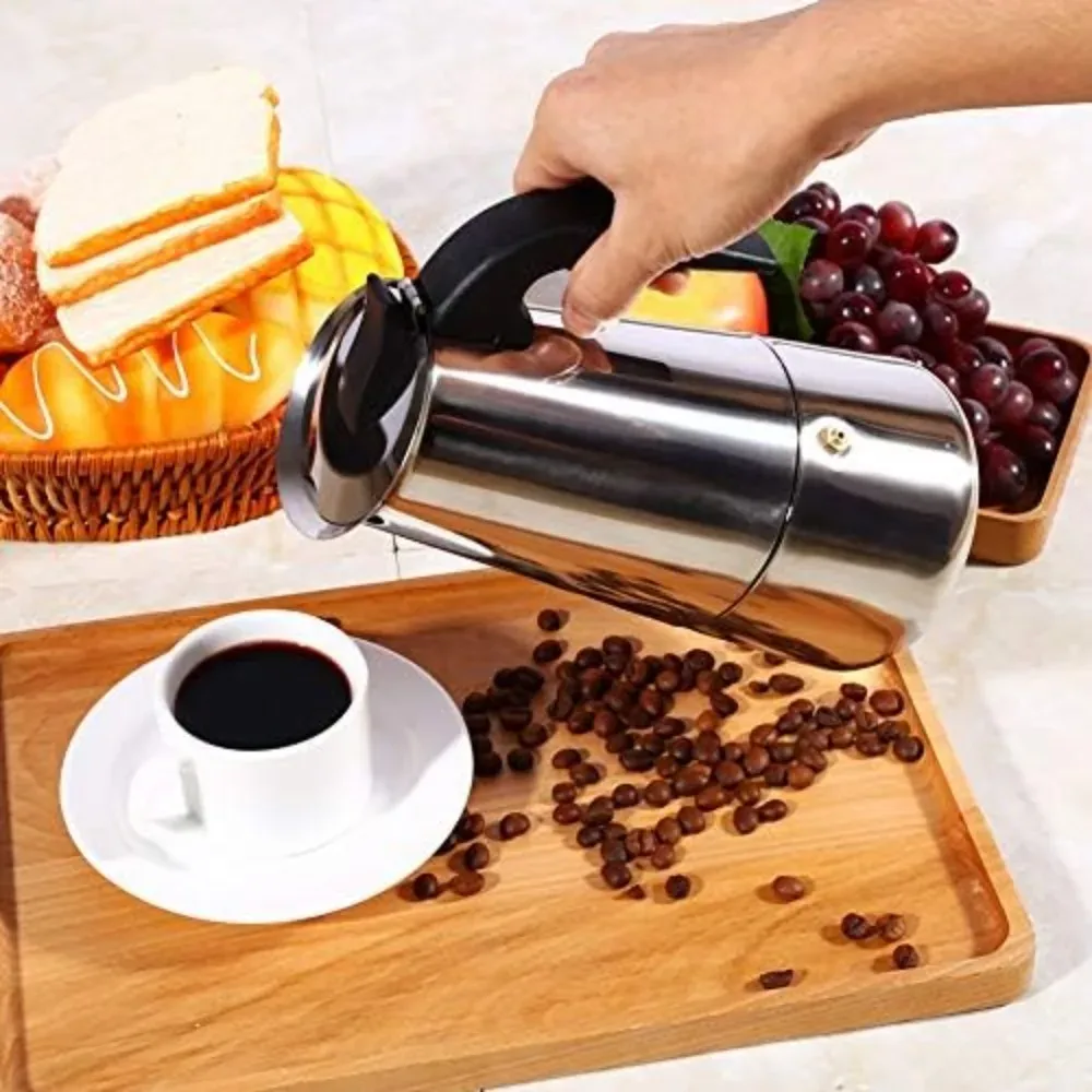 モカコーヒーポット ステンレス鋼エスプレッソポット コーヒー - Coffee Tea Home のレビューと価格
