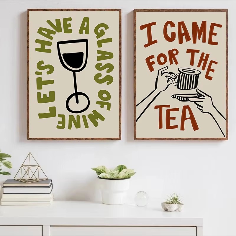 コーヒーカップの抽象的な午後のお茶,レトロなポスター,キャン - Coffee Tea Picture のレビューと価格