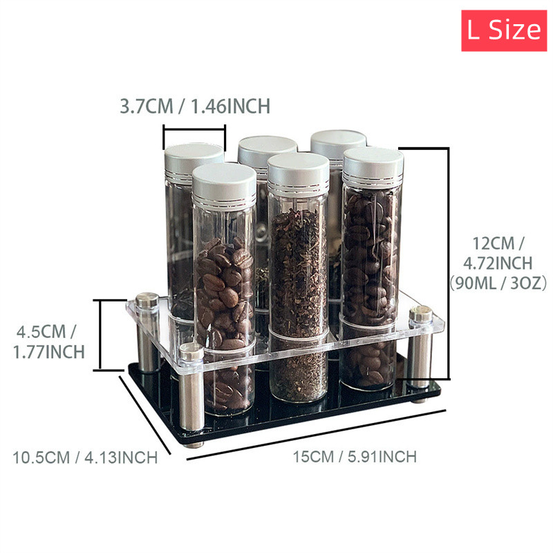 コーヒー豆保存容器ポータブルコーヒー保存瓶ディスプレイラック - Coffee Tea Containers のレビューと価格